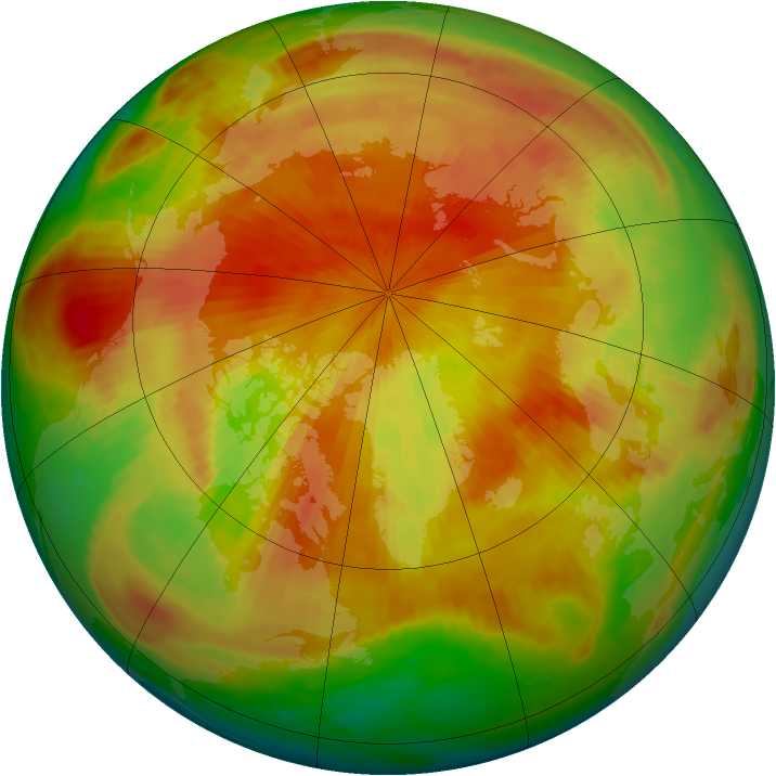 Arctic ozone map for 21 April 1998